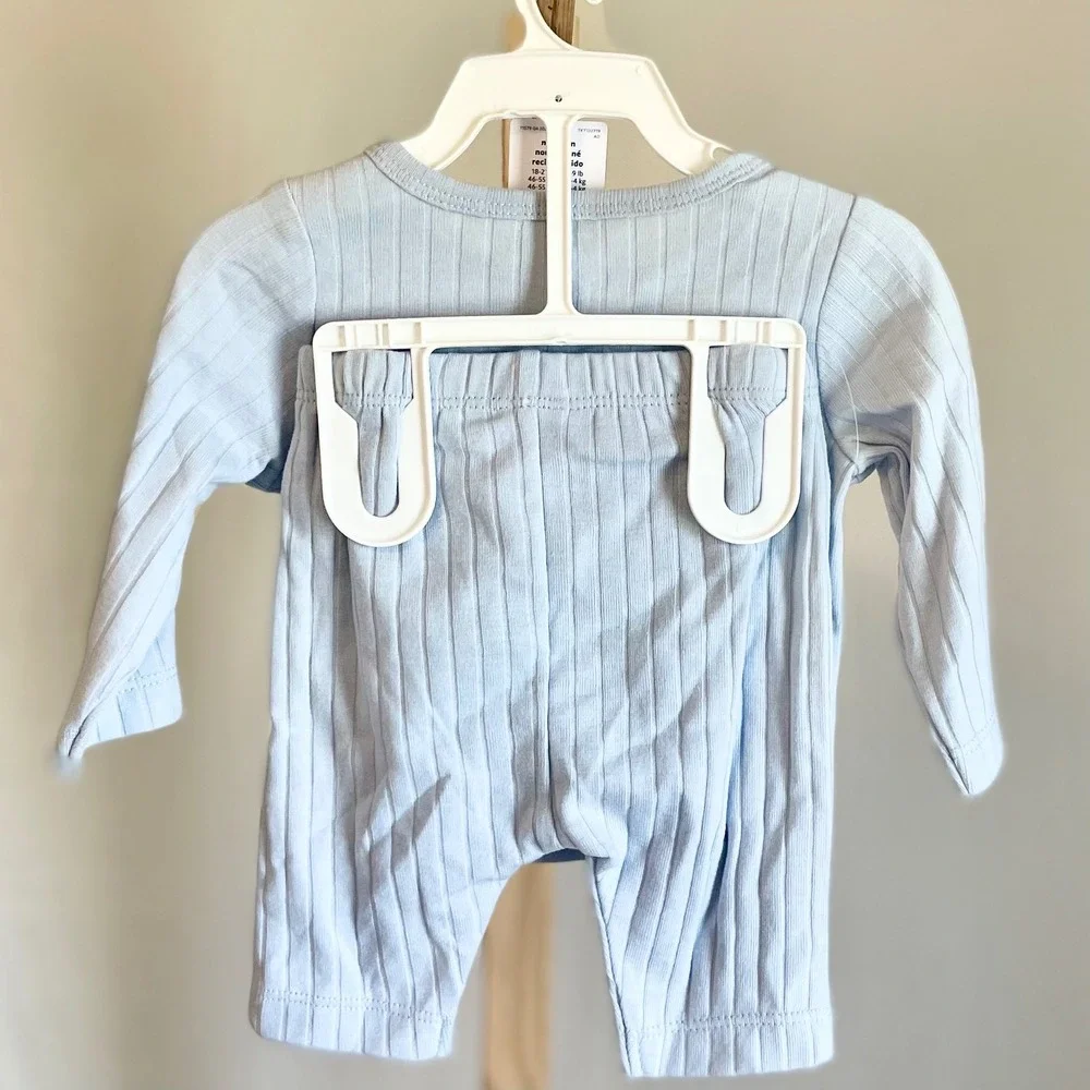 Carters‎ Just One You Newborn Light Blue Ribbed Bunny Pocket 2pc Set NWT